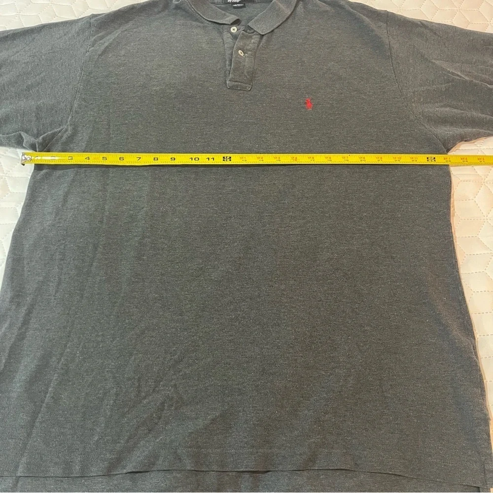 Polo Ralph Lauren Classic Cotton Piqué Short Sleeve Shirt Dark Heather Grey XXL